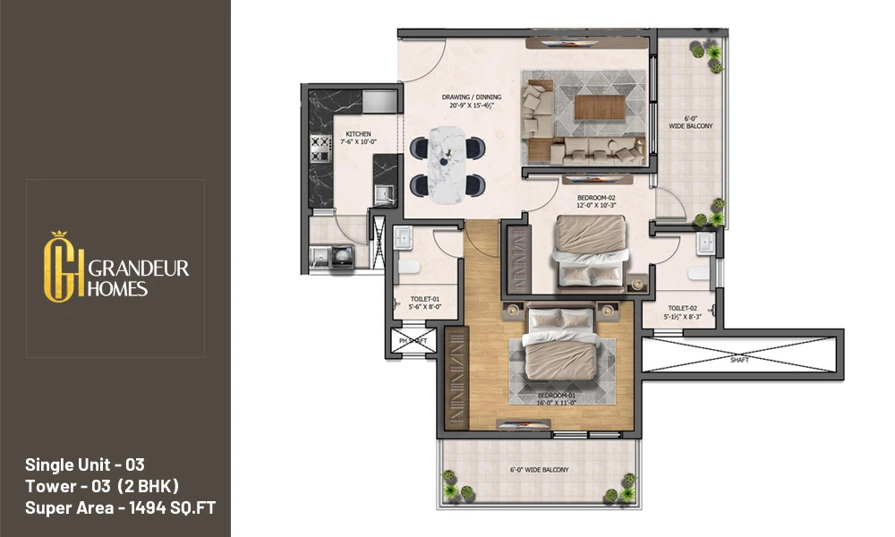 Grandeur Homes modern apartment interior