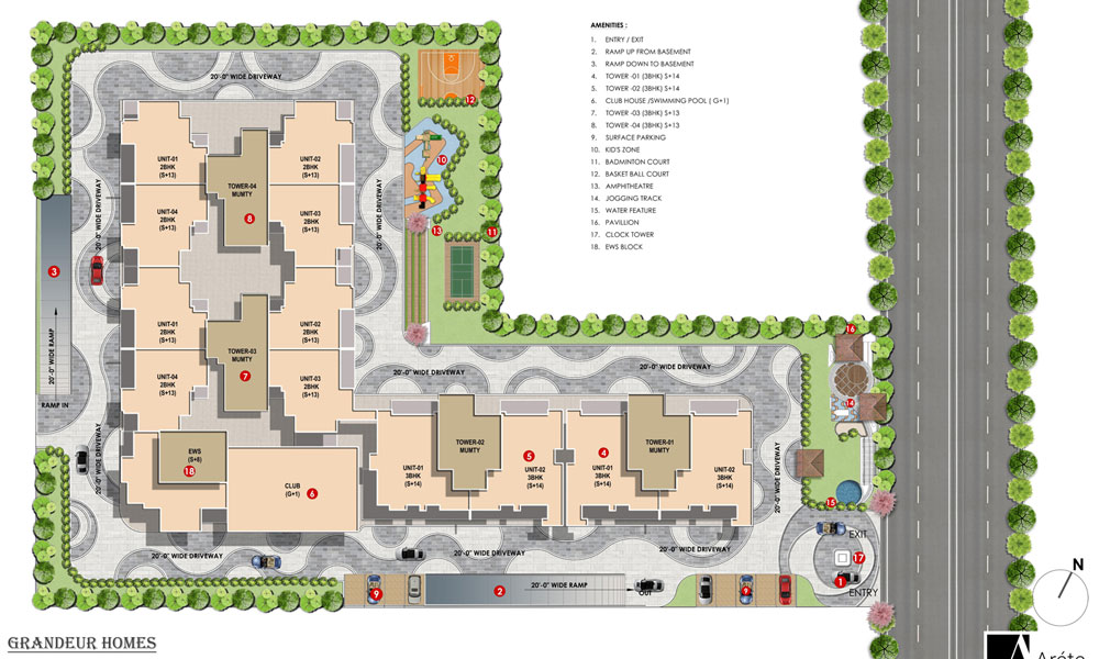 Grandeur Homes site plan